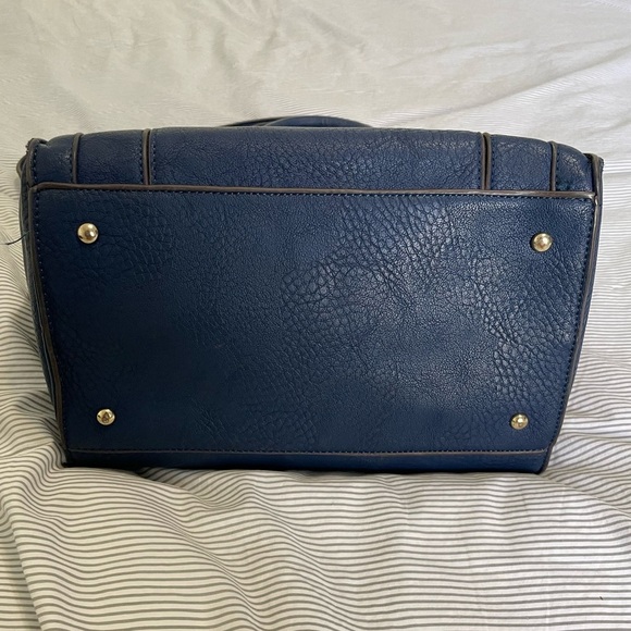 Charming Charlie Dark Blue/Navy Handbag/Crossbody Purse Vegan Leather - Picture 6 of 8